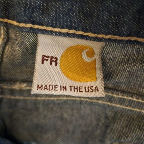 NEW Carhartt FR Flame Resistant Jeans Mens 40x30 Blue Denim Work FRB 100DNM - Picture 7 of 7